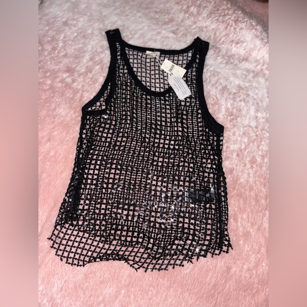NWT Anthropologie Pilcro Sequin Top Tank - Picture 2 of 4